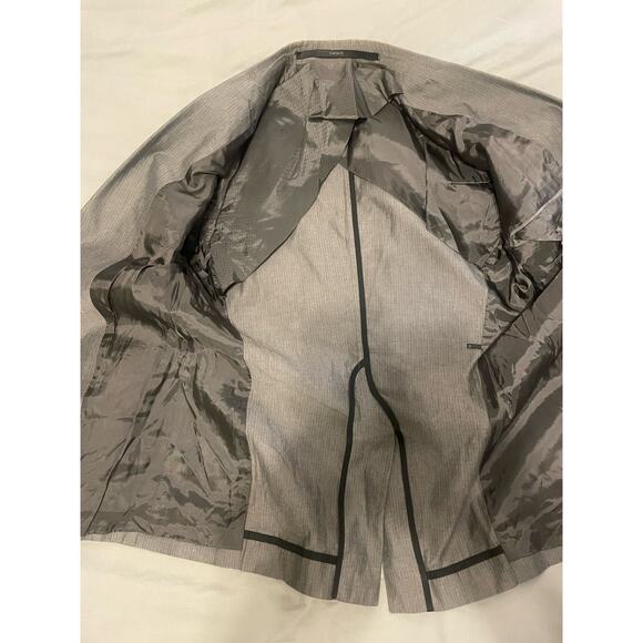 Ikks- pin Stripe Blazer / size 38R / Gray - Picture 6 of 11